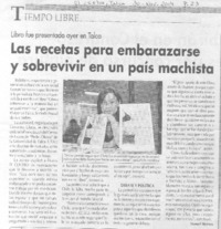 Las recetas para embarazarse y sobrevivir en un país machista.