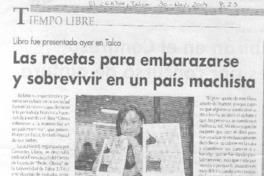 Las recetas para embarazarse y sobrevivir en un país machista.