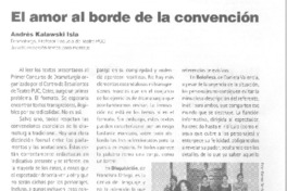 El Amor al borde de la convención.