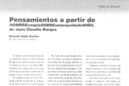 Pensamientos a partir de Hombreconpiesobreunaespaldadeniño.