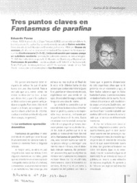 Tres puntos claves en Fantasmas de parafina.
