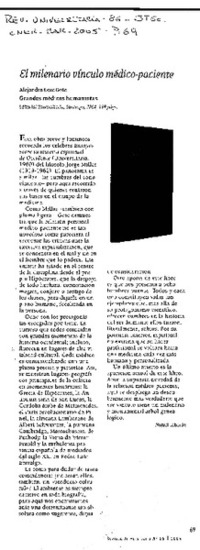 El milenario vínculo médico-paciente