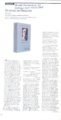 Un verso, un comienzo