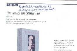 Un verso, un comienzo
