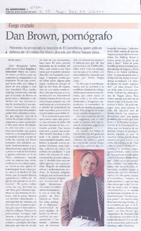 Fuego cruzado : Dan Brown, pornógrafo