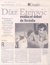 Diaz Eterovic evalúa el debut de Heredia