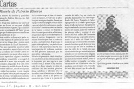 Muerte de Patricio Riveros.