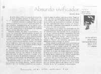 Absurdo vivificador.