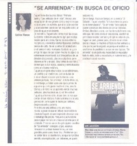 "Se arrienda" : en busca de oficio