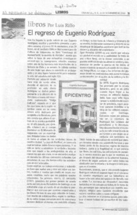 El Regreso de Eugenio Rodríguez.