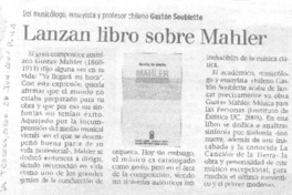 Lanzan libro sobre Mahler.