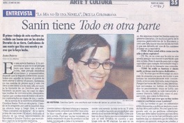 "La mía no es una novela", dice la colombiana : Saín tiene Todo en otra parte [entrevista]