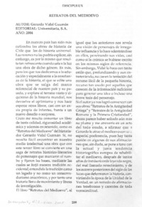 Retratos del medioevo.