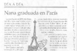 Nana graduada en París.