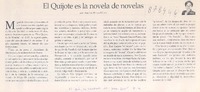 El Quijote es la novela de novelas
