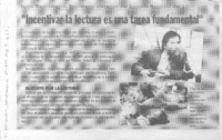 "Incentivar la lectura es una tarea fudamental"