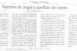 Nombre de ángel y apellido de viento.