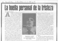 La huella personal de la tristeza