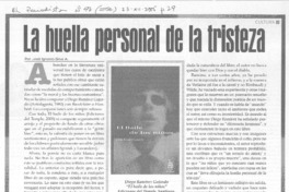 La huella personal de la tristeza