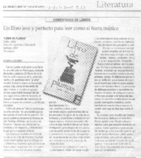 Un libro leve y perfecto para leer como si fuera música