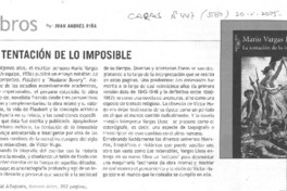 La Tentación de lo imposible [de] Mario Vargas Llosa