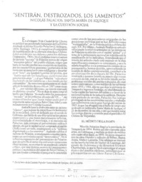 "Sentirán, destrozados, los lamentos" : Nicolás Palacios, Santa María de Iquique y la cuestión social