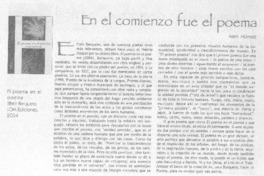 En el comienzo fue el poema