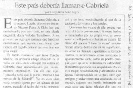 Este pais debería llamarse Gabriela