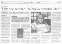 "hay que generar una nueva espiritualidad" [entrevista]
