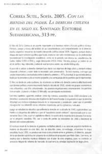 Correa Sutil Sofía : Con las riendas del poder : la derecha chilena en el siglo XX