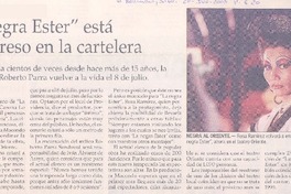 Teatro : "La Negra Ester" está de regreso en la cartelera