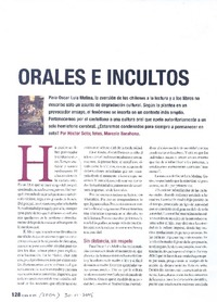 Orales e incultos