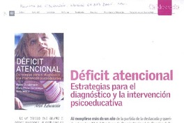 Déficit atencional : estrategias para el diagnóstico y la intervención psicoeducativa