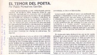 El temor del poeta