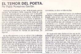 El temor del poeta