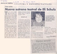 Nuevo estreno teatral de Eli Schulz