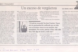 Un exceso de vergüenza