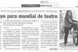 Sin apoyo para mundial de teatro