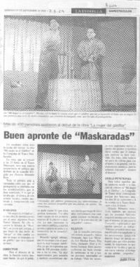Buen apronte de "Maskaradas"
