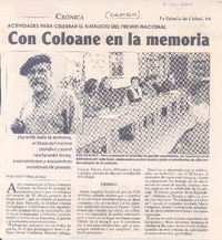 Actividades para celebrar el natalicio del Premio Nacional : con Coloane en la memoria