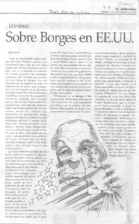 Sobre Borges en EE.UU.