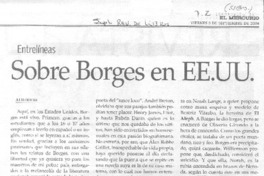 Sobre Borges en EE.UU.