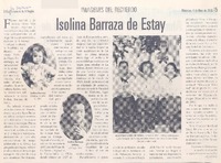 Imágenes del recuerdo : Isolina Barraza de Estay