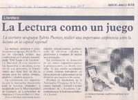 Literatura : la lectura como un juego