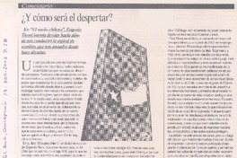 Comentario : ¿Y cómo será el despertar?