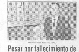 Pesar por fallecimiento de ex director de La Prensa.
