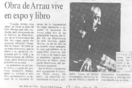 Obra de Arrau vive en expo y libro.