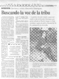 Buscando la voz de la tribu. (entrevistas)