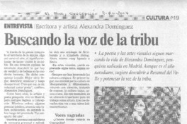 Buscando la voz de la tribu. (entrevistas)