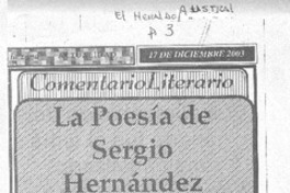 La Poesía de Sergio Hernández.